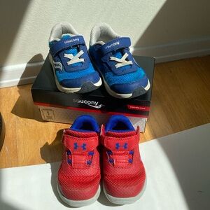 Saucony& underarmour toddler6/6.5 tennis shoes